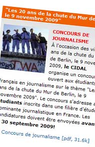 Concours de journalisme : 